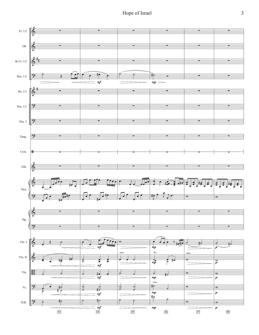 Hope Of Israel Hope Of Israel Full Orchestra scores gallery preview page 3