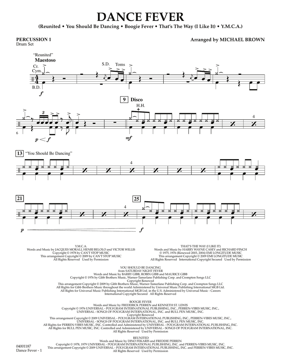 Dance Fever - Percussion 1