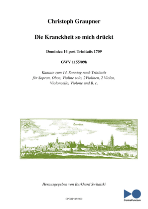 Graupner Christoph Cantata Die Kranckheit so mich drückt GWV 1155/09b