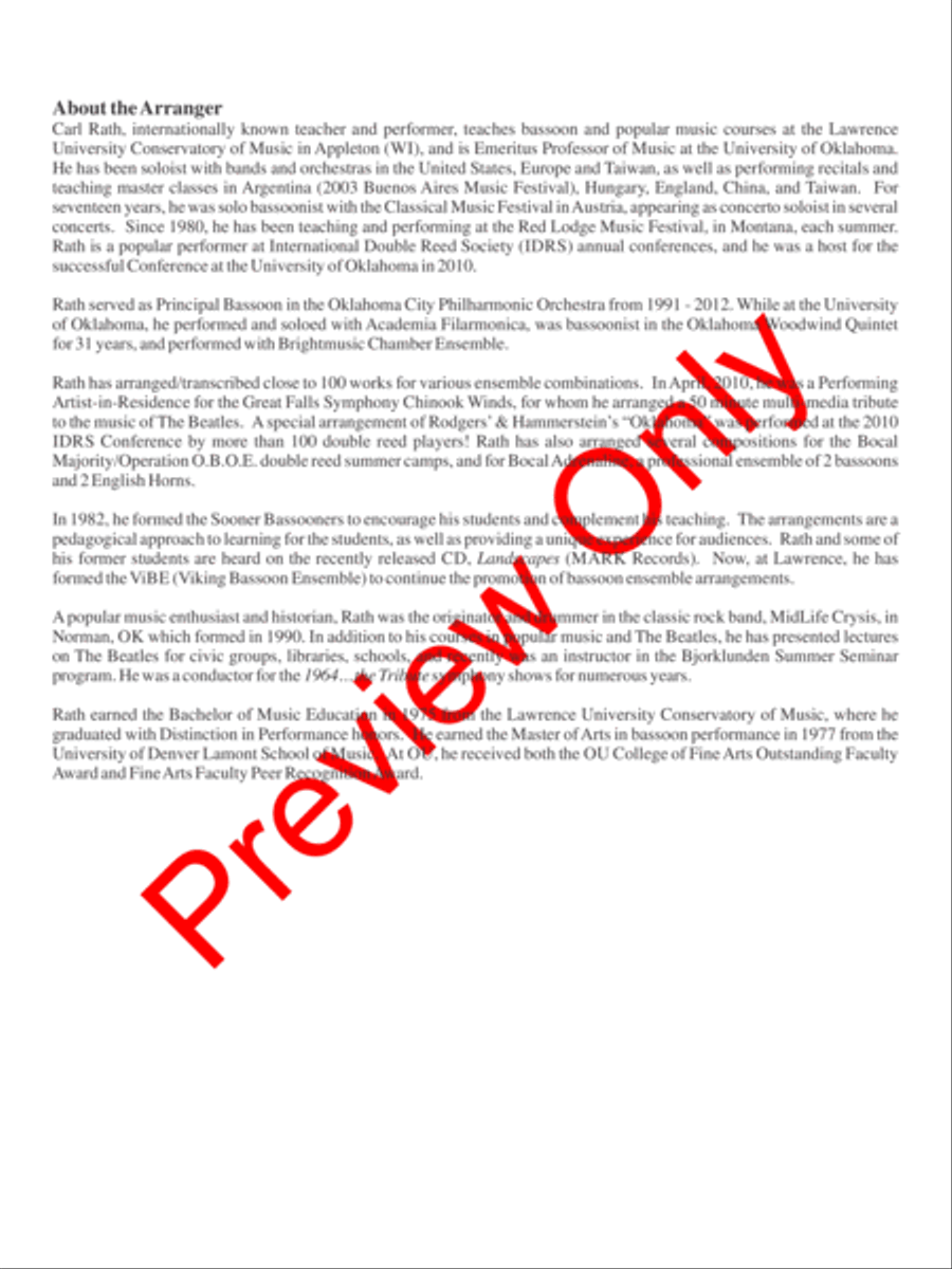 Queen Medley Fantasy Woodwind Quintet scores gallery preview page 3
