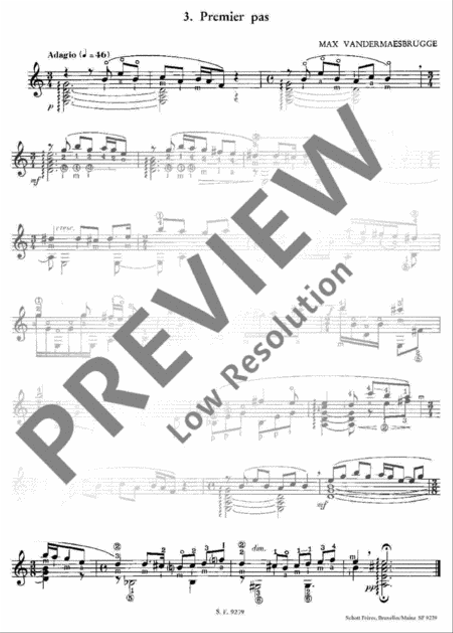 Three little Pieces Classical Guitar scores gallery preview page 5