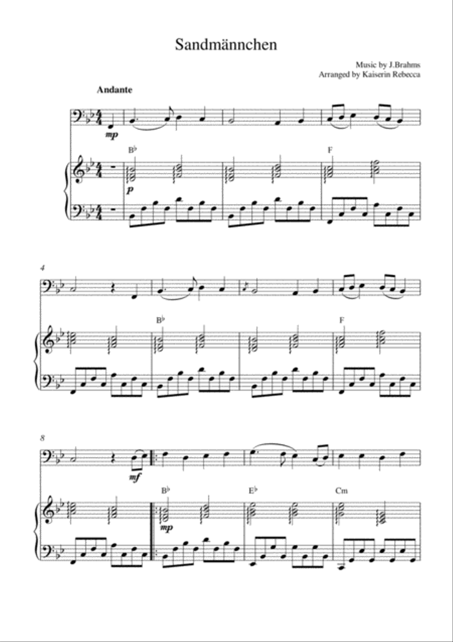 Sandmännchen Piano scores gallery preview page 1