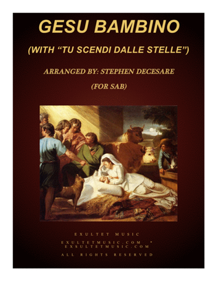 Book cover for Gesu Bambino (with "Tu Scendi Dalle Stelle") (for SAB)