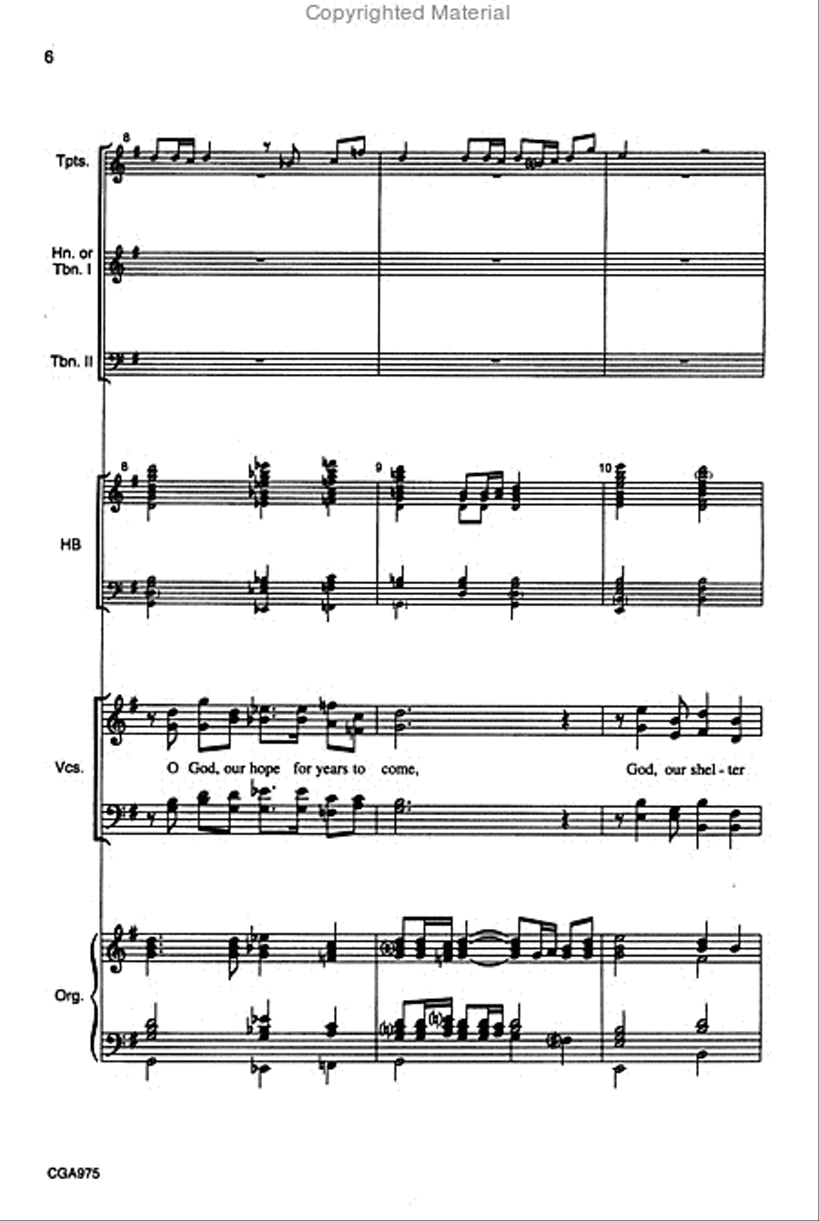 O God, Our Help in Ages Past Full Score Voice scores gallery preview page 5