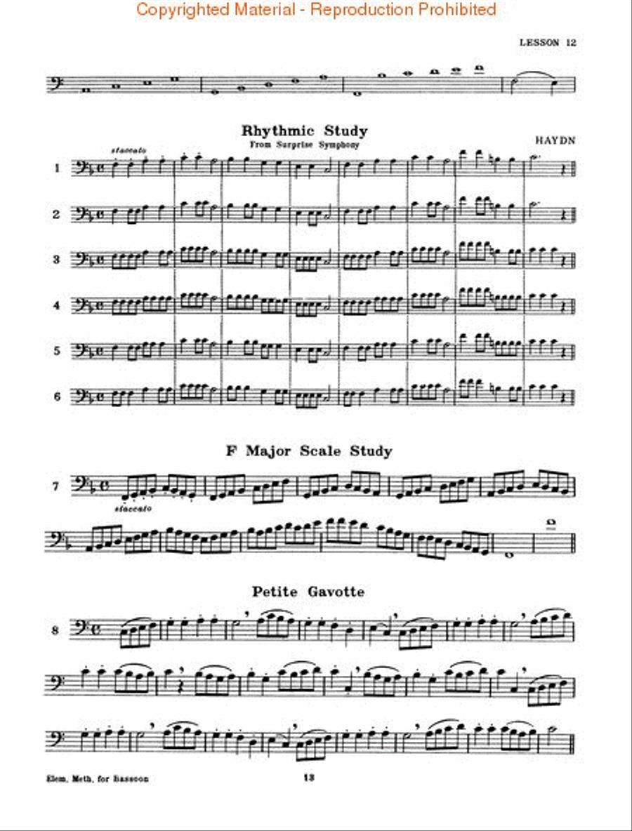 Rubank Elementary Method – Bassoon Concert Band Methods scores gallery preview page 3