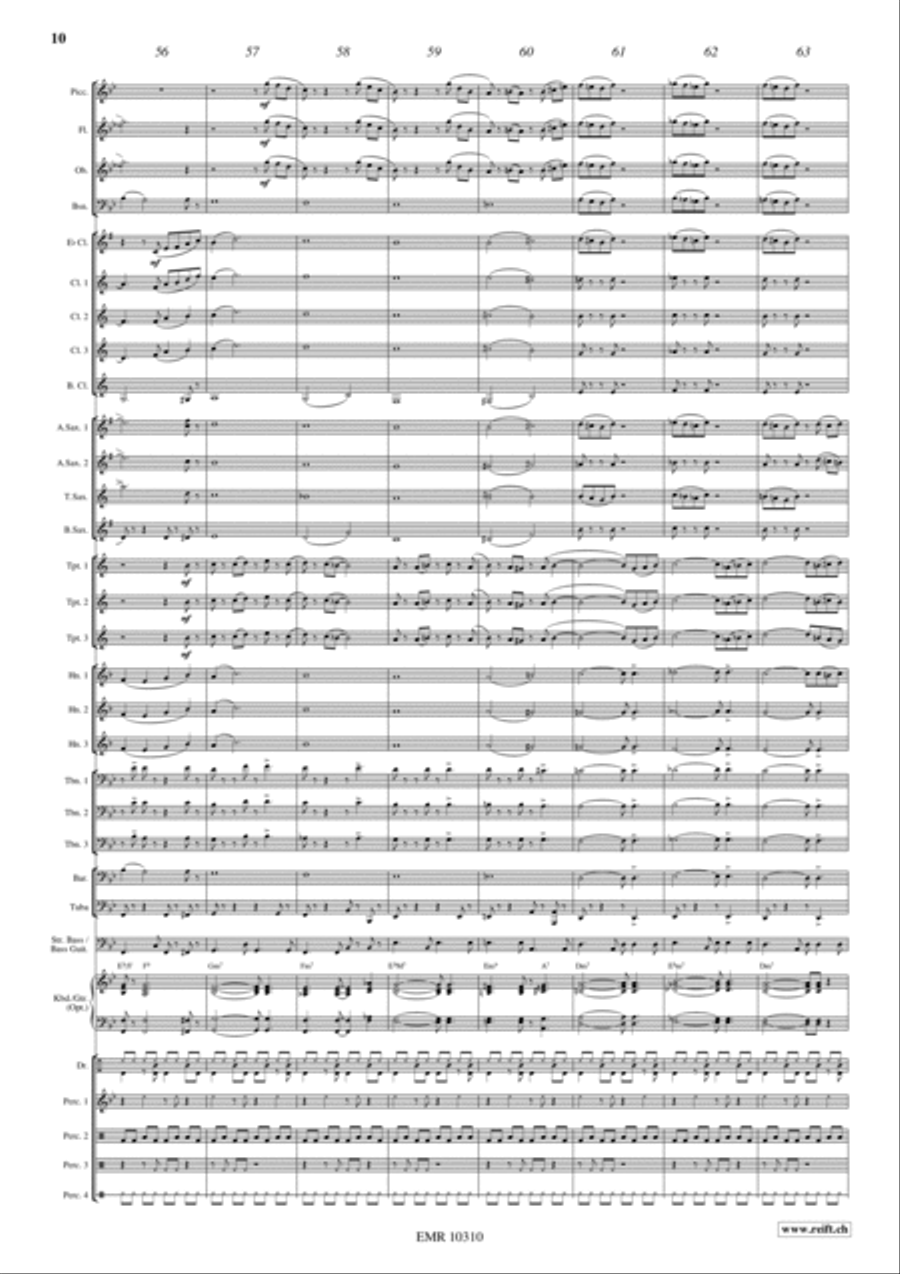 Sentimental Bossa Sentimental Bossa Concert Band scores gallery preview page 11