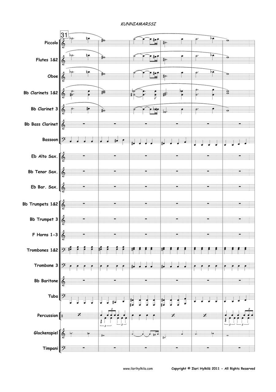 Honor March (for Concert Band) Concert Band scores gallery preview page 6