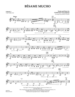 Besame Mucho - Violin 3 (Viola T.C.)