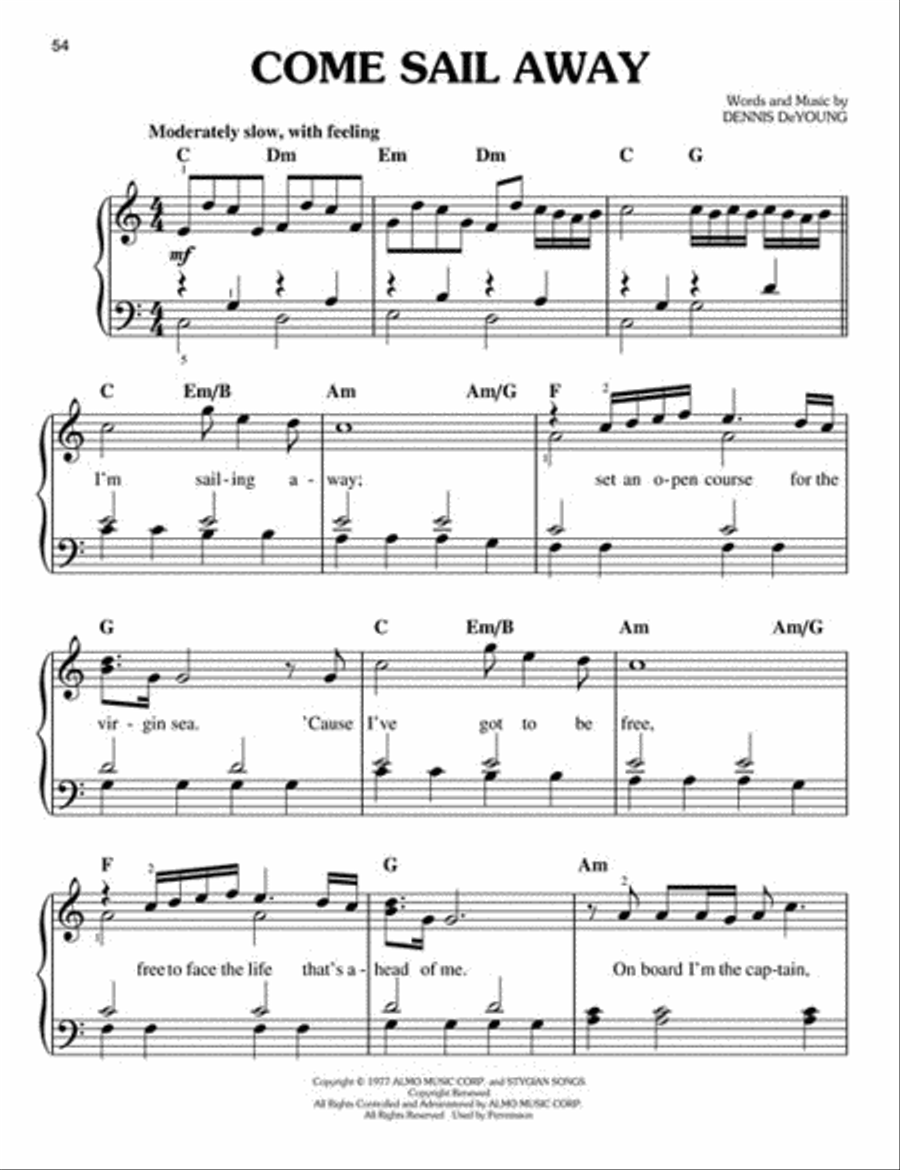 Classic Rock Easy Piano scores gallery preview page 3