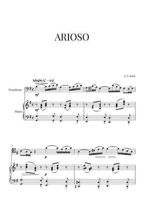 Book cover for Arioso (from Cantata BWV 156) (for Trombone and Piano)