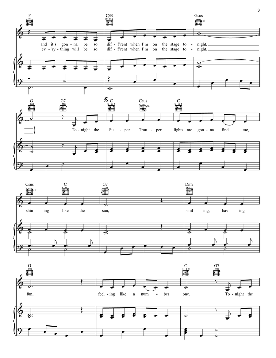 Super Trouper Super Trouper Acoustic Guitar scores gallery preview page 3