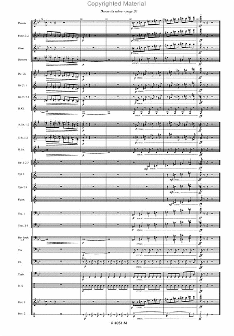 Dance Of The Sabre Danse du Sabre Concert Band scores gallery preview page 4