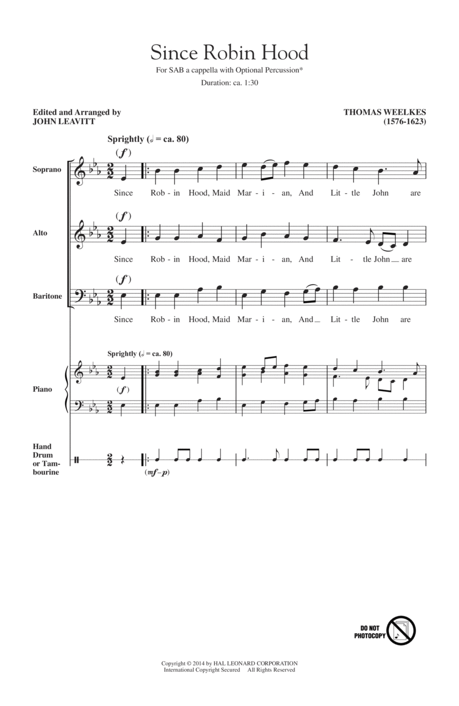 Since Robin Hood 3-Part scores gallery preview page 1