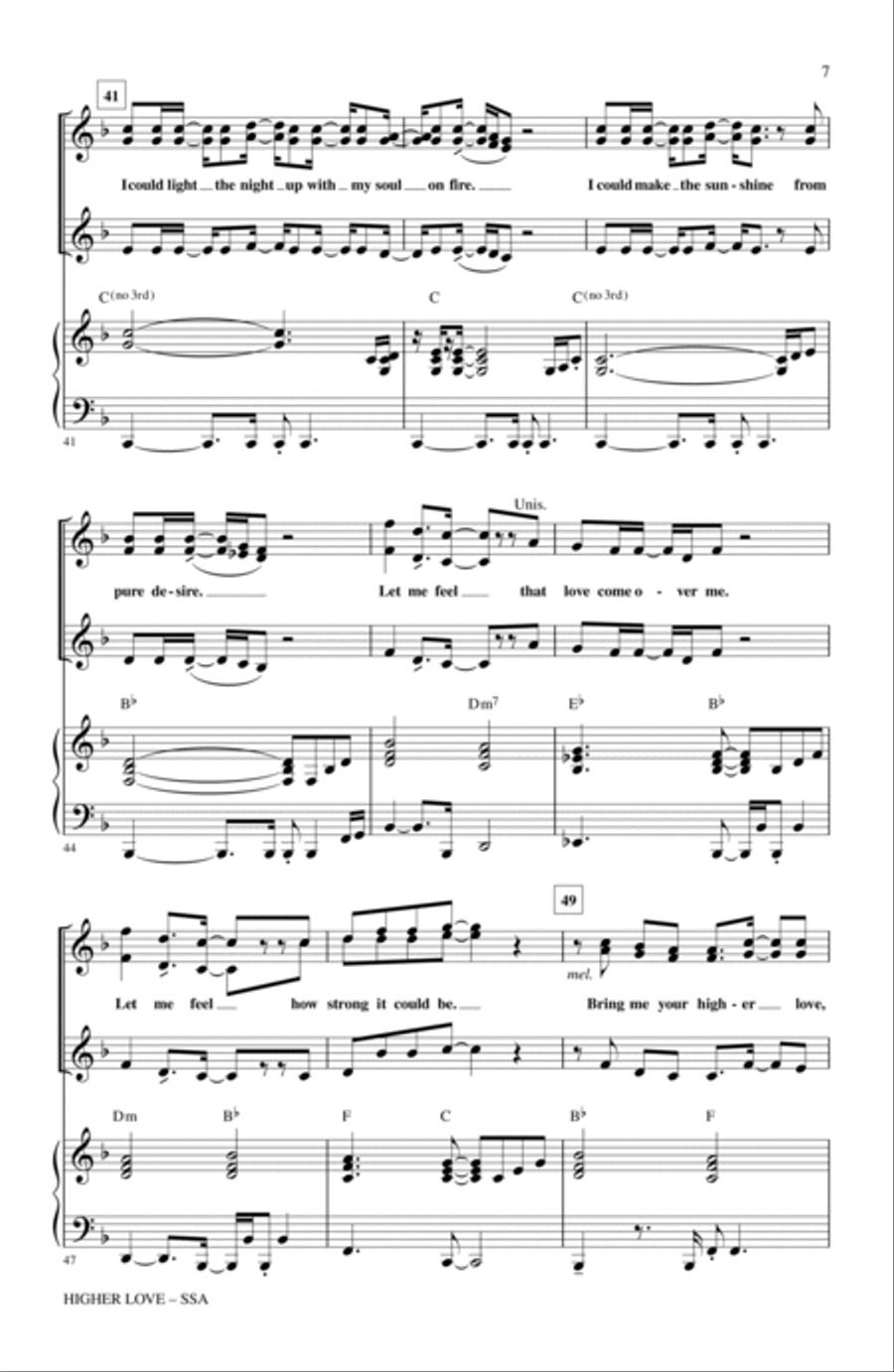 Higher Love SSA scores gallery preview page 6