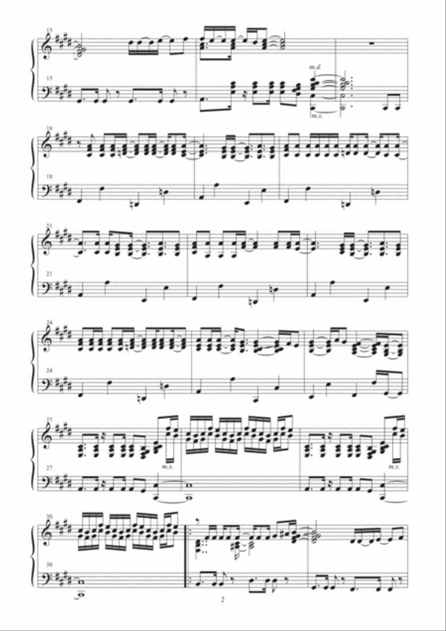 Africa Piano Solo scores gallery preview page 2