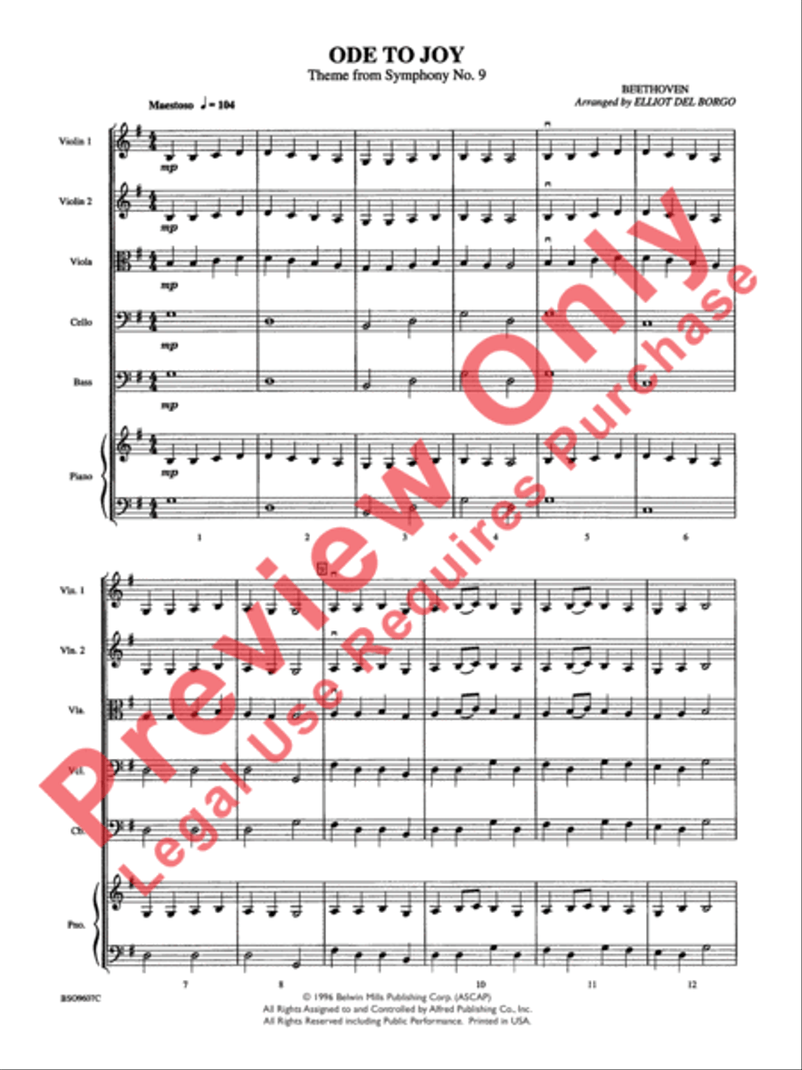 Ode to Joy Ode to Joy String Orchestra scores gallery preview page 4