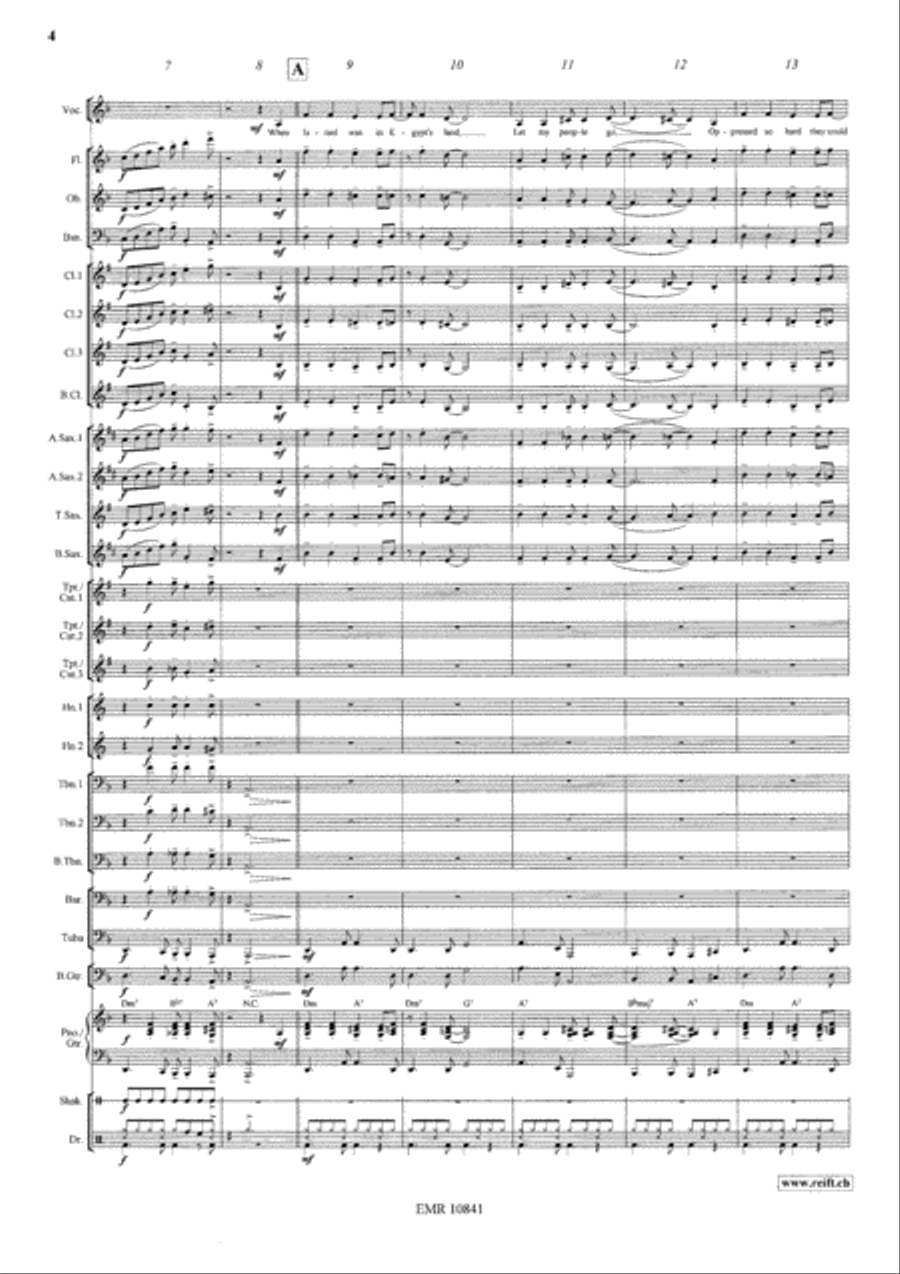 Let My People Go Concert Band scores gallery preview page 4
