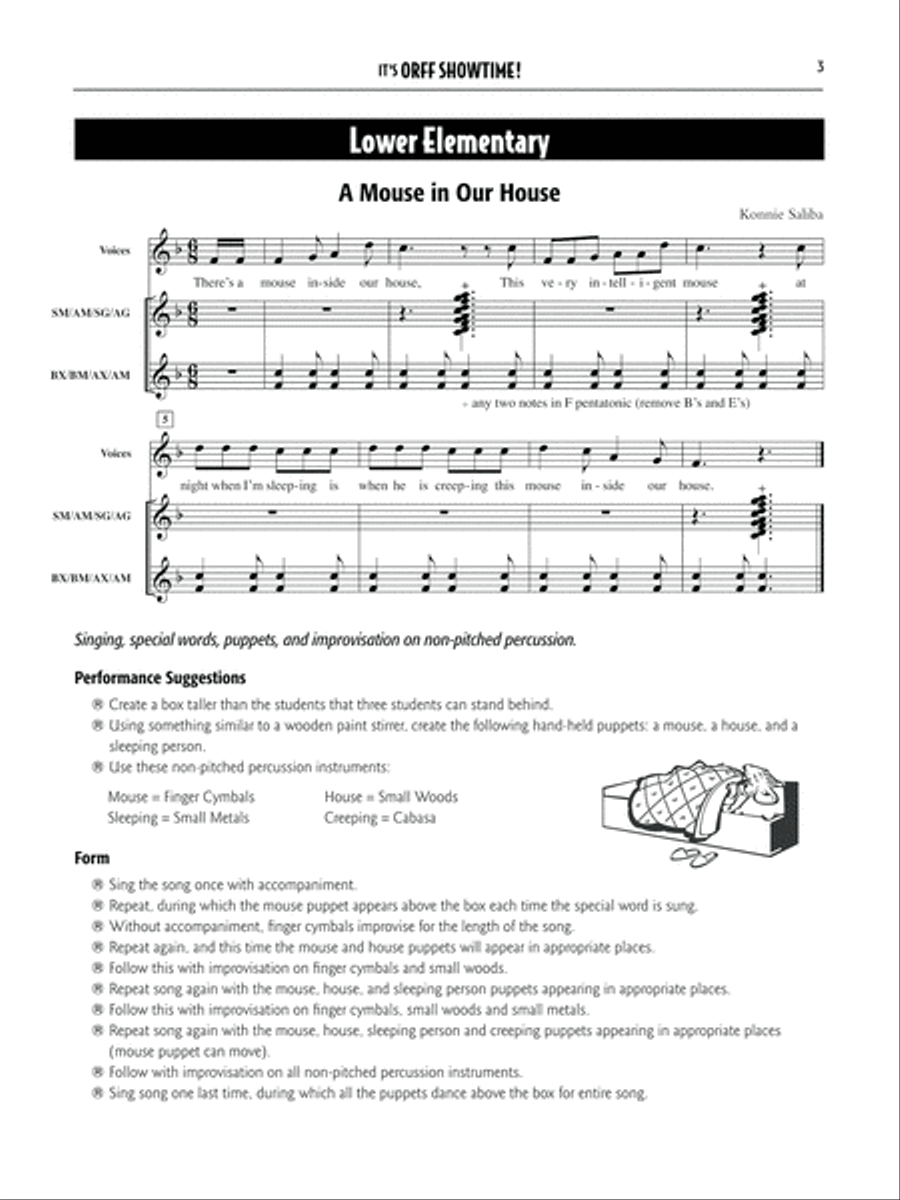 It's Orff Showtime! It's Orff Showtime! Classroom Materials scores gallery preview page 3