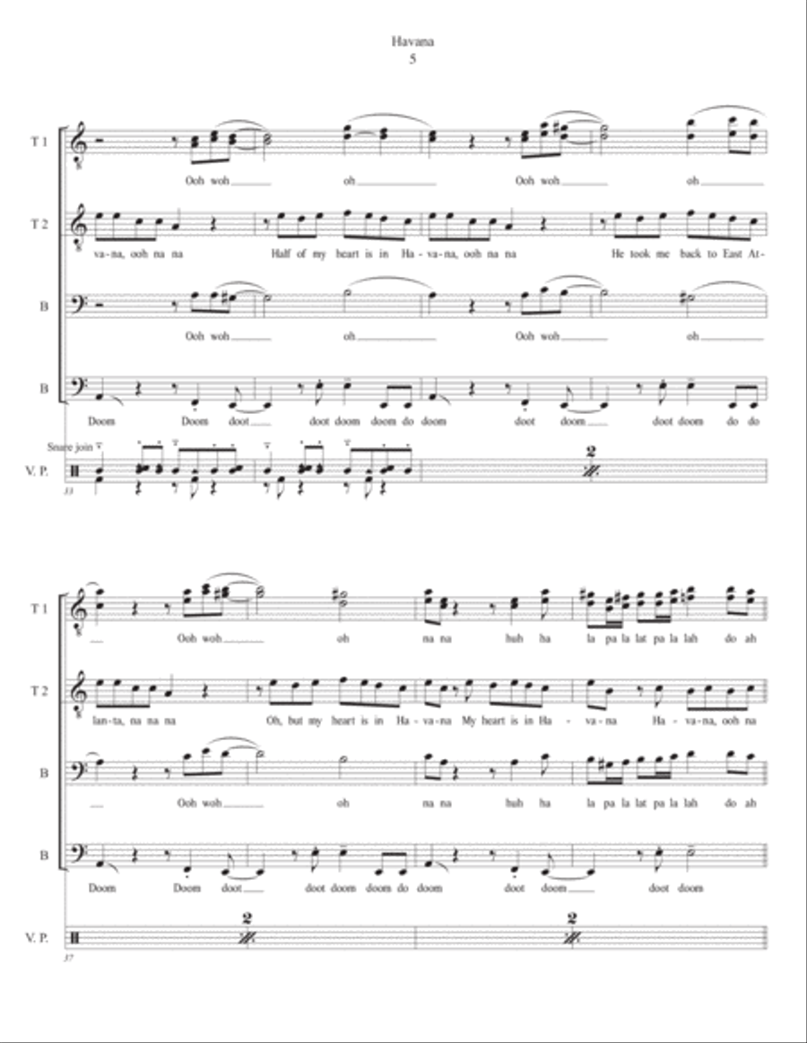 Havana Havana TTBB scores gallery preview page 5