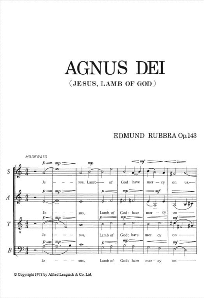 Agnus Dei Opus 143