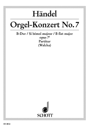 Book cover for Organ Concerto 7 Op. 7, No. 1 B Flat Major
