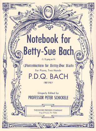 Book cover for Notebook for Betty-Sue Bach