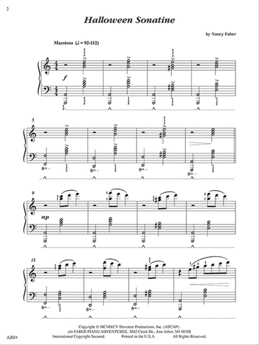 Halloween Sonatine Halloween Sonatine Piano Method scores gallery preview page 2