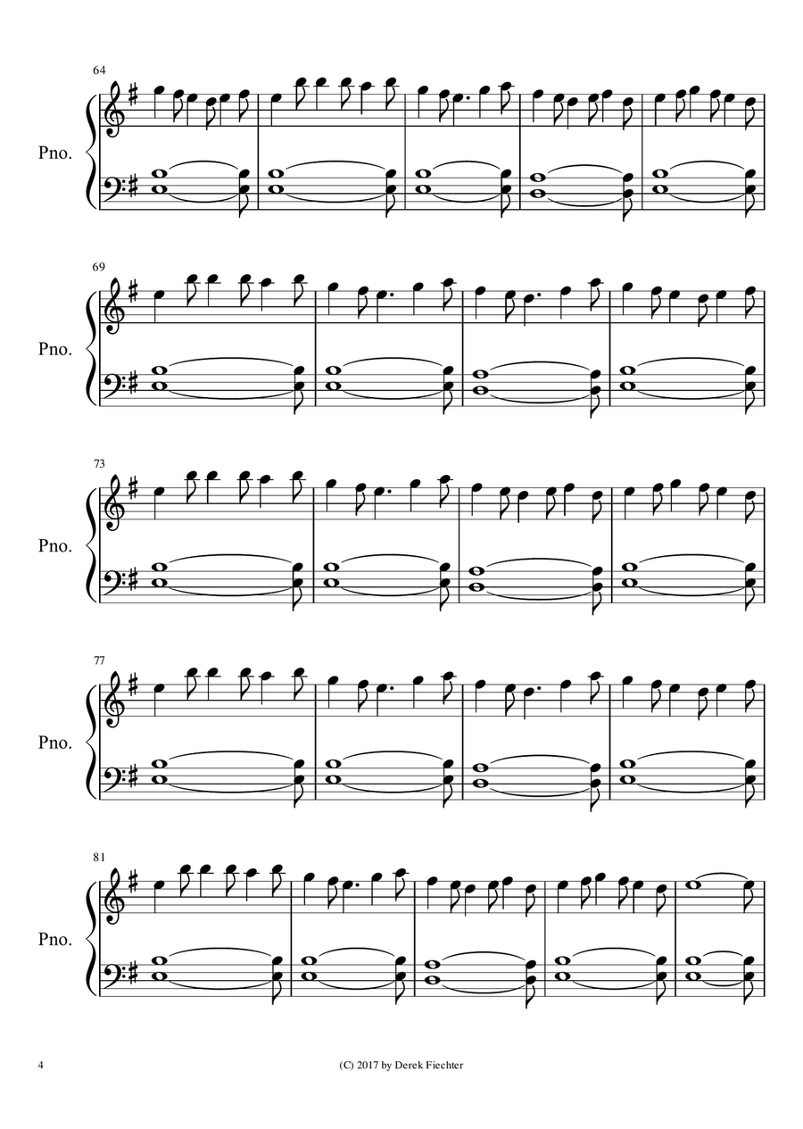 Black Wolf's Inn Piano Solo scores gallery preview page 4