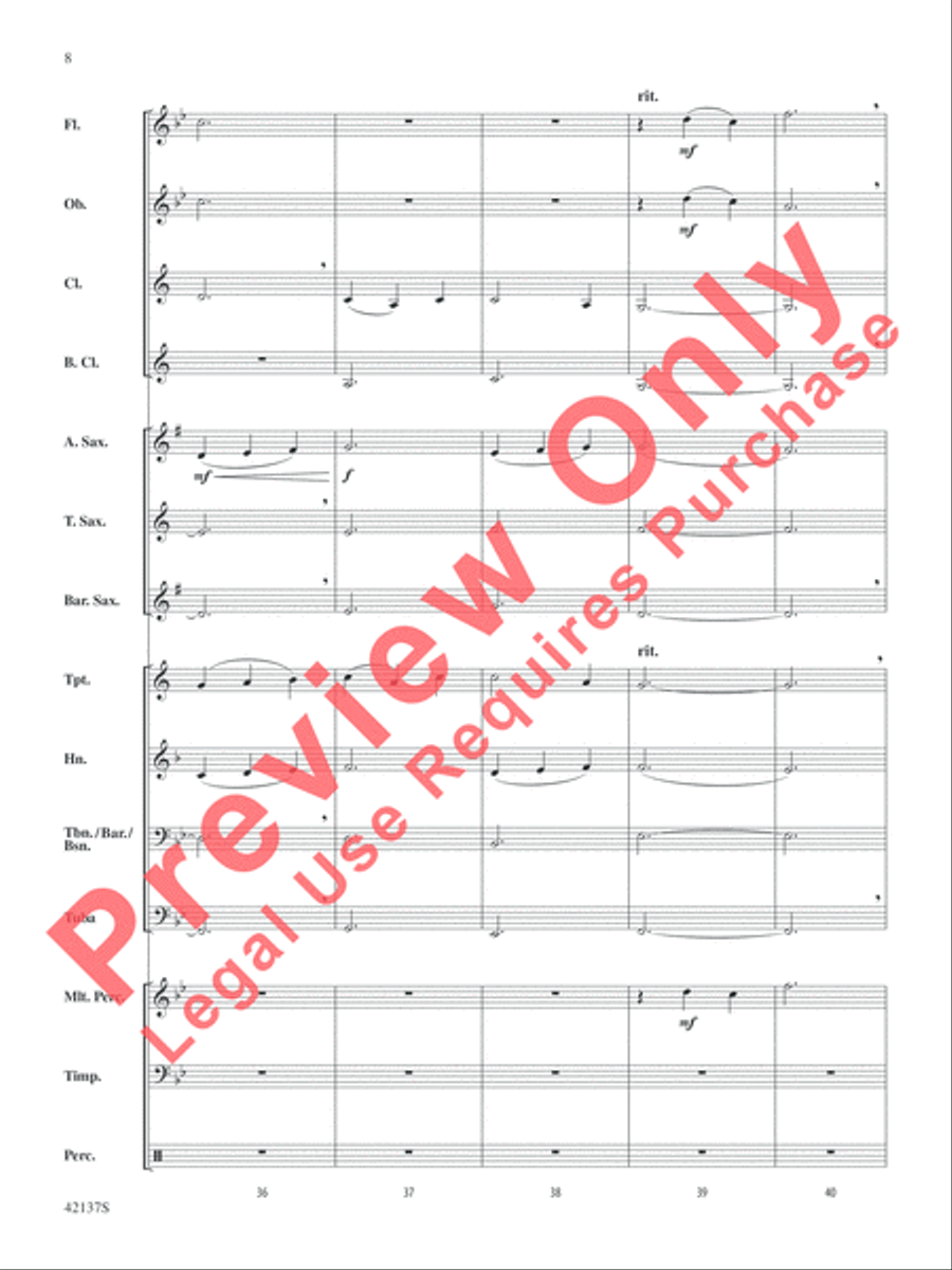 Over the Sea to Skye Concert Band scores gallery preview page 9