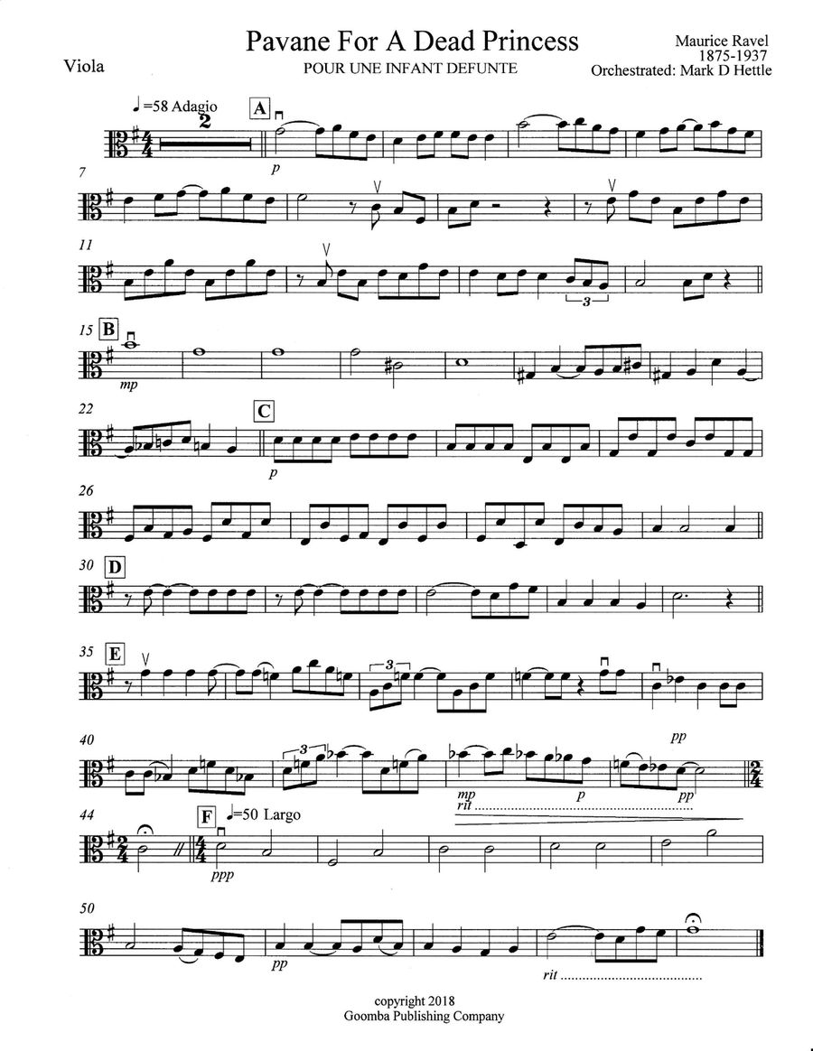 Pavane For A Dead Princess String Orchestra scores gallery preview page 5