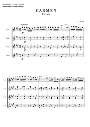 Book cover for CARMEN Prelude (C-Flute Choir)