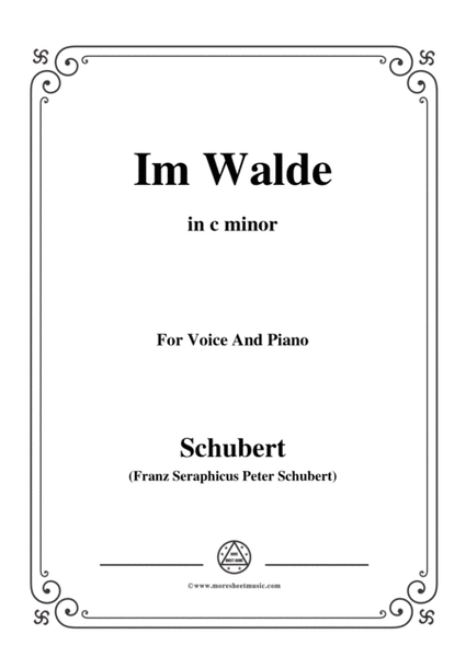 Schubert-Im Walde,Op.93 No.1,in c minor,for Voice&Piano image number null