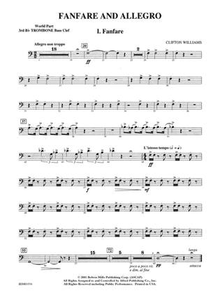 Fanfare and Allegro: (wp) 3rd B-flat Trombone B.C.