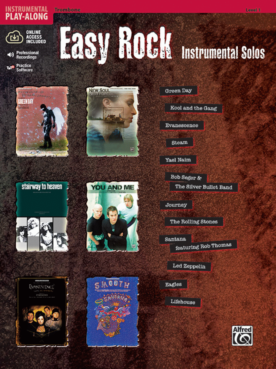 Easy Rock Instrumental Solos, Level 1 Trombone scores gallery preview page 1