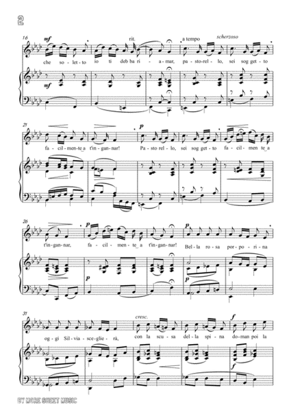 Pergolesi-Se tu m'ami in f minor,for Voice and Piano image number null