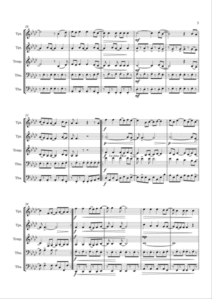 Viva La Vida Viva La Vida Brass Ensemble scores gallery preview page 4