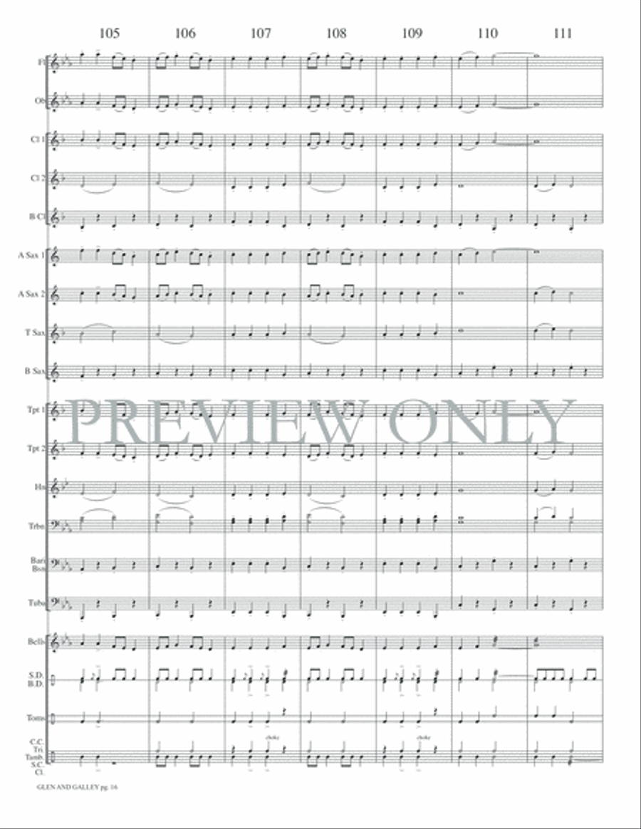 Glen and Galley Concert Band scores gallery preview page 19