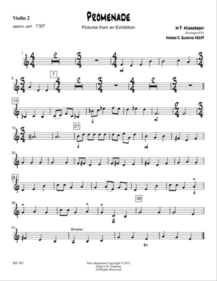 Promenade String Quartet scores gallery preview page 2