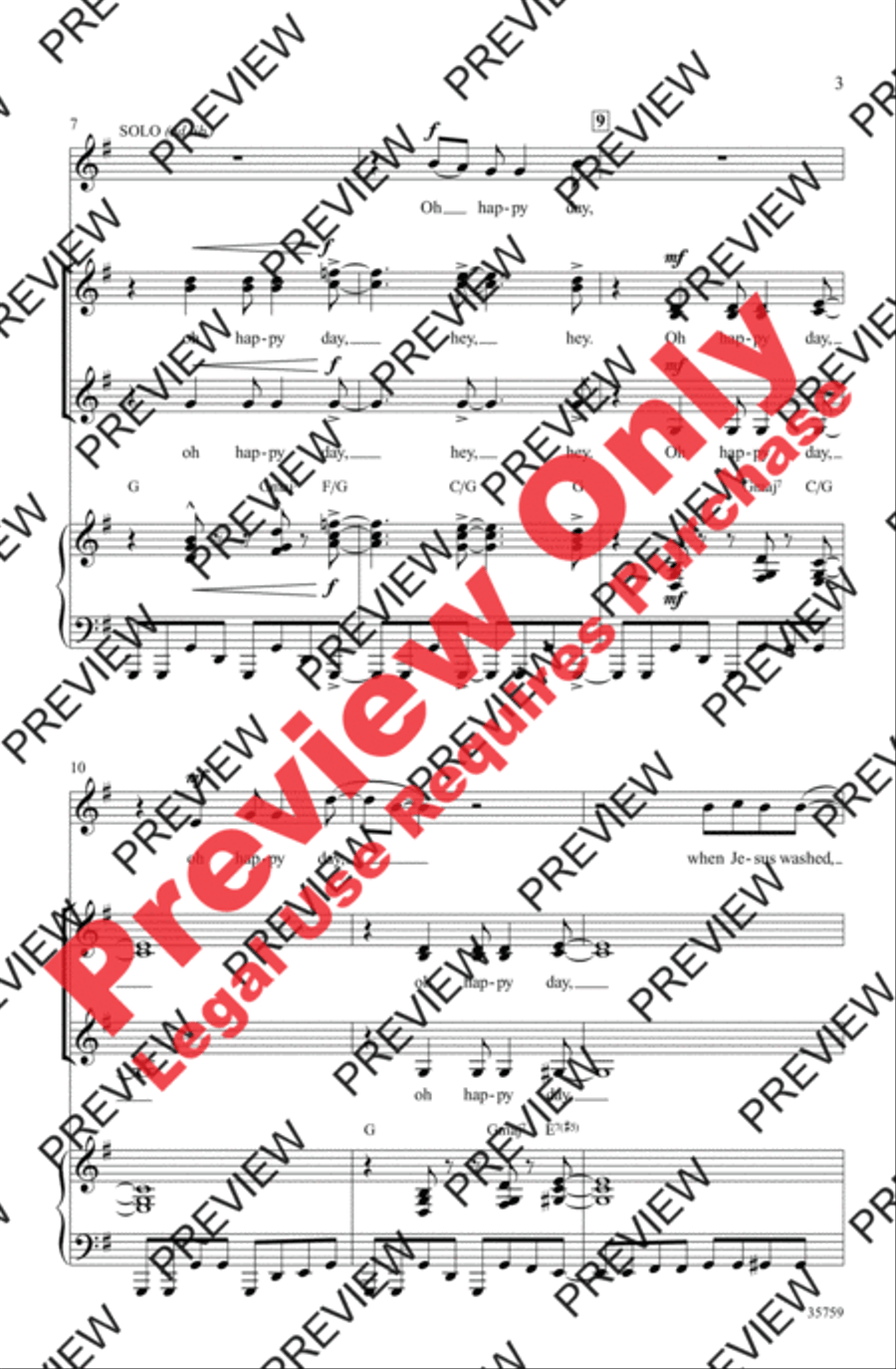 Oh Happy Day Oh Happy Day Women's Choir scores gallery preview page 3