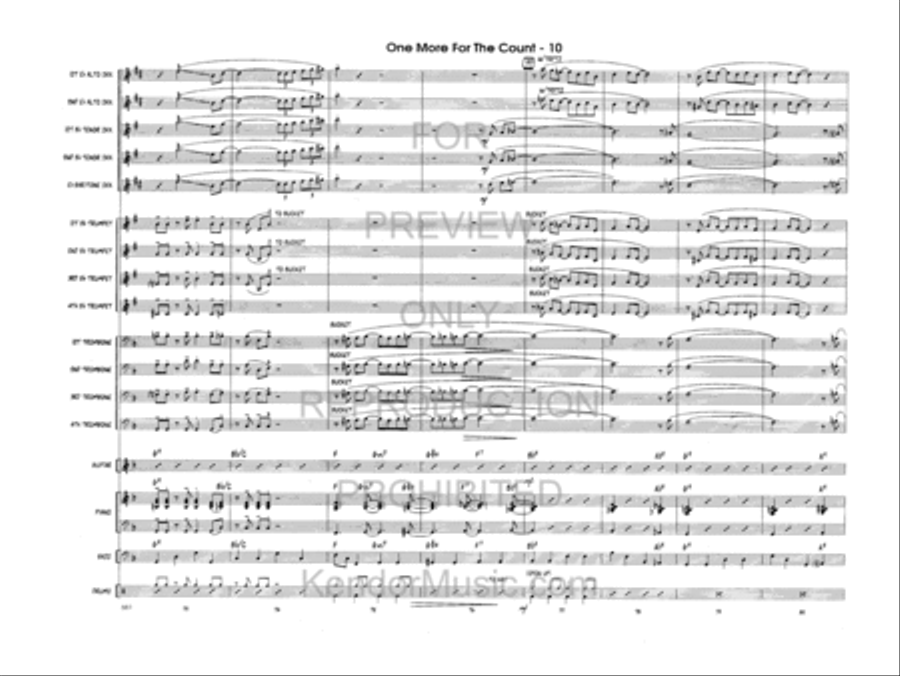 One More For The Count One More For The Count Jazz Ensemble scores gallery preview page 11