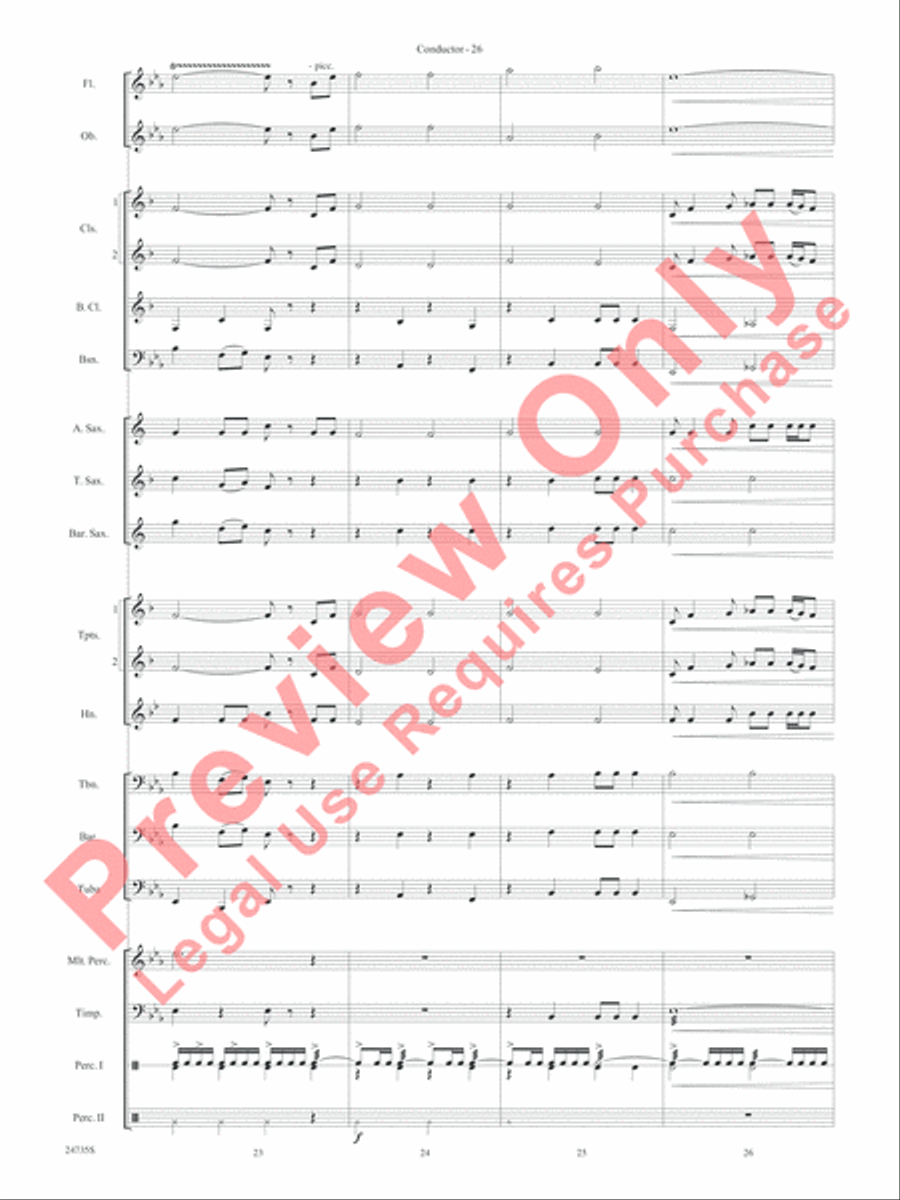River Valley Legacy (I. River Echoes, II. Railroads, III. Machines, IV. Traditions) Concert Band scores gallery preview page 29
