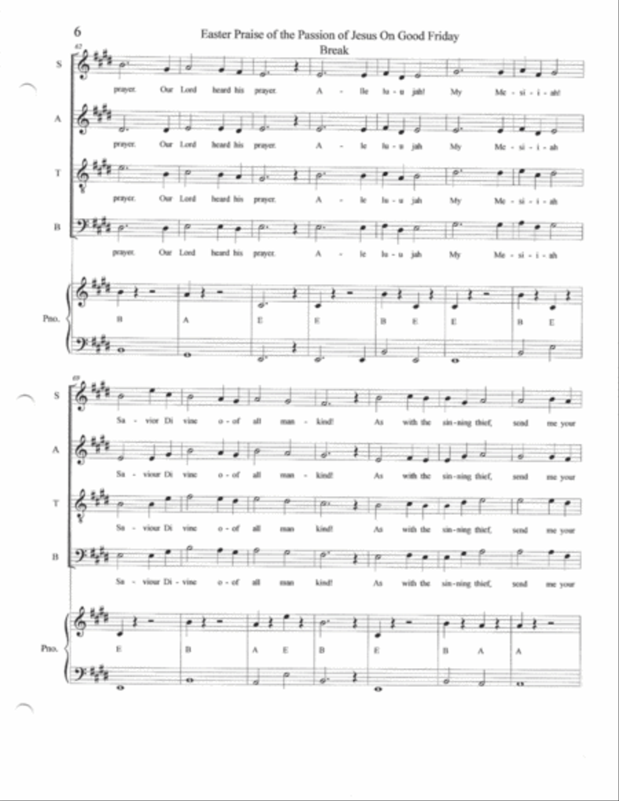 Easter Praise of the Passion of Jesus on Good Friday 4-Part scores gallery preview page 6
