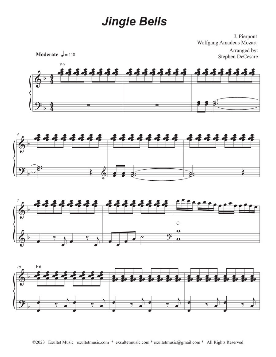 Jingle Bells (French Horn Duet) Brass Duet scores gallery preview page 6
