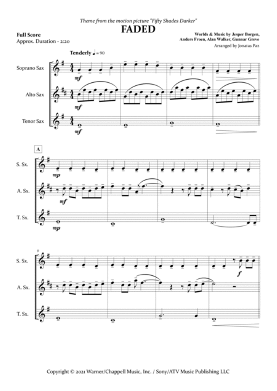 Faded Woodwind Trio scores gallery preview page 3