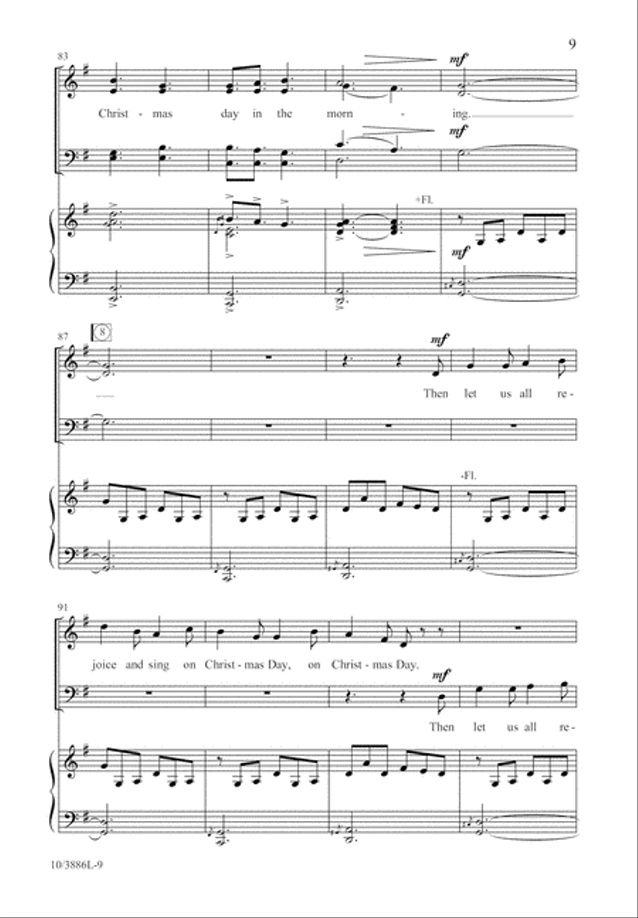 I Saw Three Ships 4-Part scores gallery preview page 9