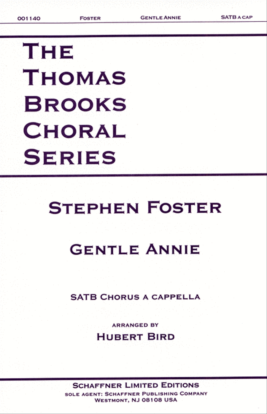 Gentle Annie Gentle Annie 4-Part scores gallery preview page 1