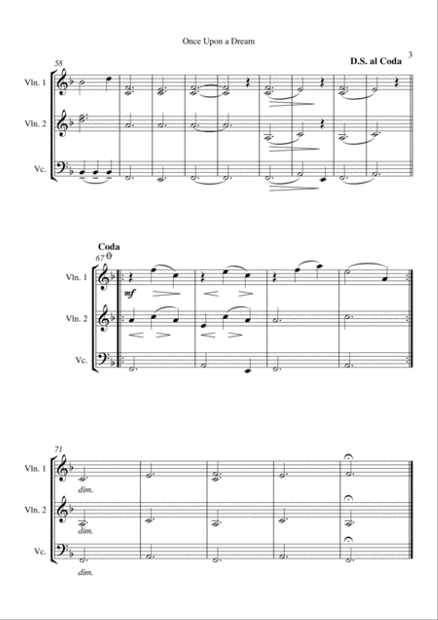Once Upon A Dream String Trio scores gallery preview page 4