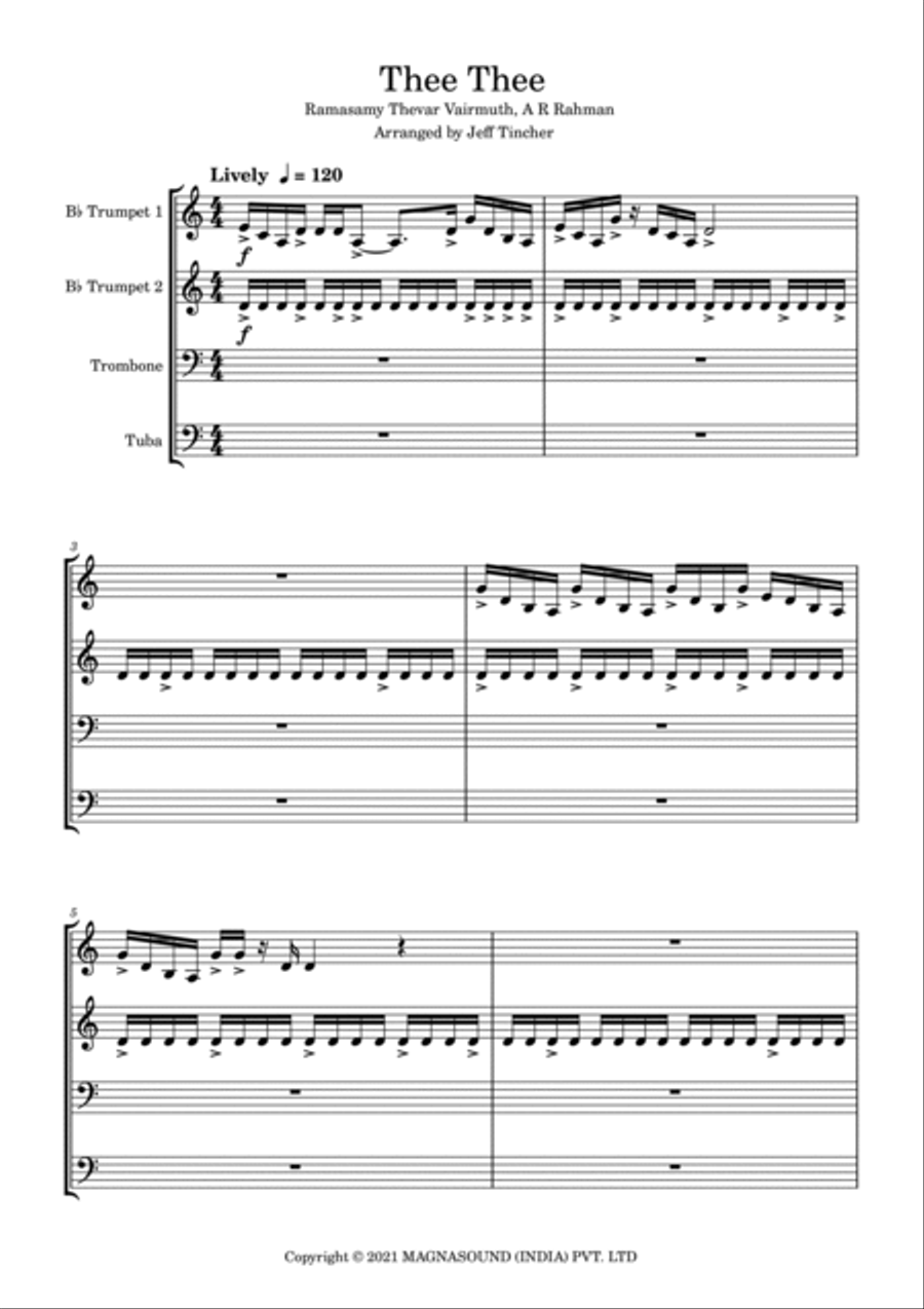 Thee Thee Thee Thee Trombone scores gallery preview page 2
