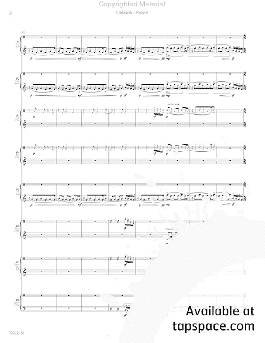 Crosswalk Crosswalk Percussion Ensemble scores gallery preview page 7