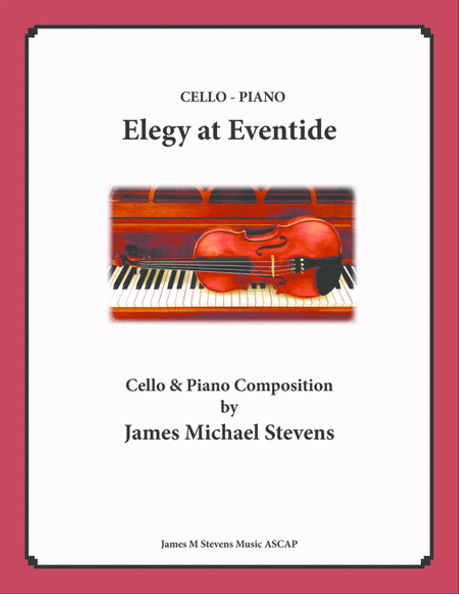 Elegy at Eventide - Cello and Piano Piano scores gallery preview page 1